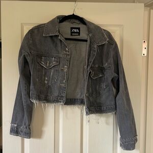 Zara Women's Gray Denim Jacket